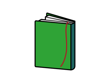 緑の本(読書の秋)_秋アイコン 緑の本(読書の秋)_秋アイコン 読書,秋,本,書籍,小説,文庫本,緑,栞,しおり,しおり紐のイラスト素材