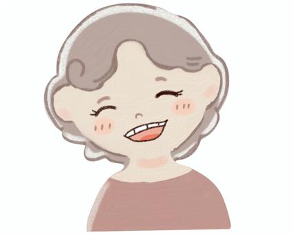 優しい笑顔のおばあちゃん 優しい笑顔のおばあちゃん おばあさん,高齢者,女性のイラスト素材