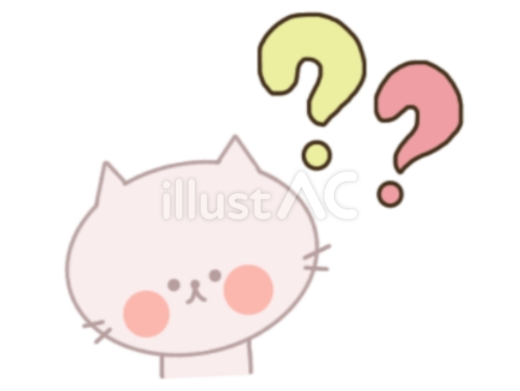 首をかしげるネコ ネコ,考える,悩むのイラスト素材