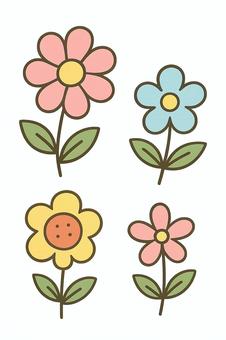 かわいい花のセット