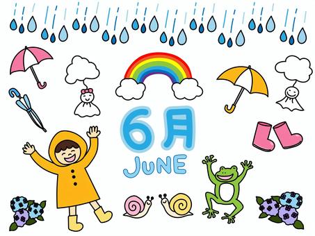 Illustration, rainy season, june, rain, 