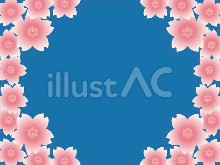 桜のフレーム 桜,さくら,サクラのイラスト素材