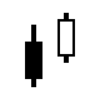アイコン｜ローソク足（モノクロ） 株価,アイコン,チャート,ローソク足,投資,単色,黒,シンプルのイラスト素材