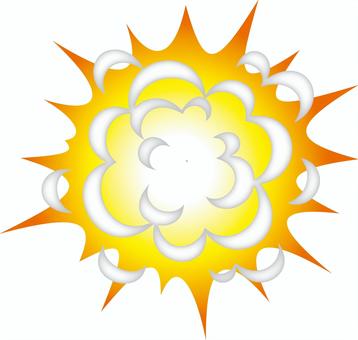 シンプルでコミカルな爆発のイメージ 爆発,爆破,効果,ビックバン,破裂,爆弾,コミック,炸裂,エフェクト,漫画のイラスト素材