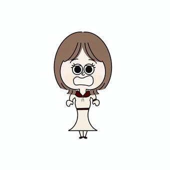 焦る女性イラスト素材 女性,焦る,トラブルのイラスト素材