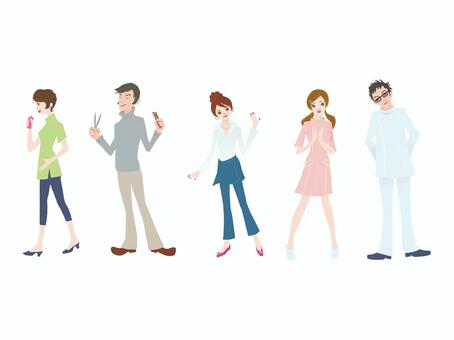 Beauty Relationship Occupation, JPG, PNG and AI Beauty Relationship Occupation, beautician, hair cutting, makeup artist, JPG, PNG and AI