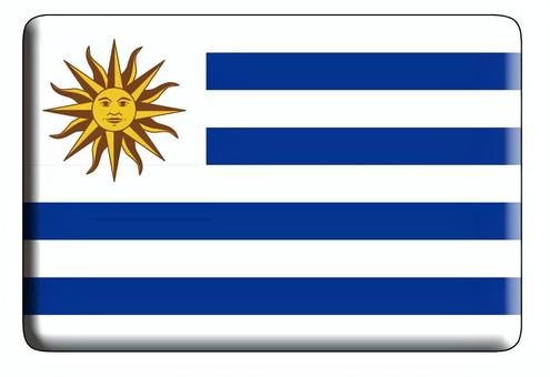 Illustration, bandeira nacional, uruguai, ámérica do sul, 