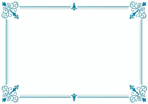 アンティークなフレーム　手描き フレーム,横,飾り枠のイラスト素材