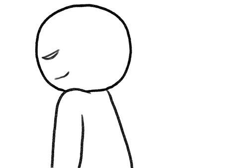 悪い顔の棒人間線画 棒人間,人物,悪人,企み,手描き,落書き,表情,黒,シンプル,素材のイラスト素材