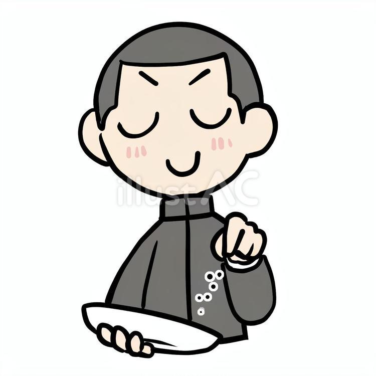 塩を振る学生少年 少年,塩,振るのイラスト素材