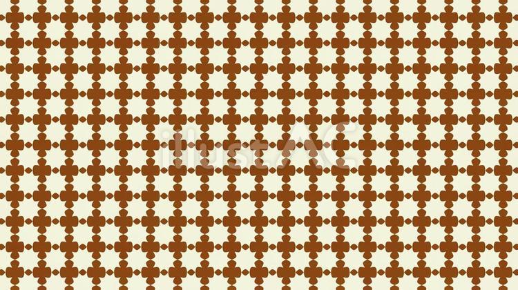 クローバー型幾何学模様　和風 和風,茶色,ベージュのイラスト素材