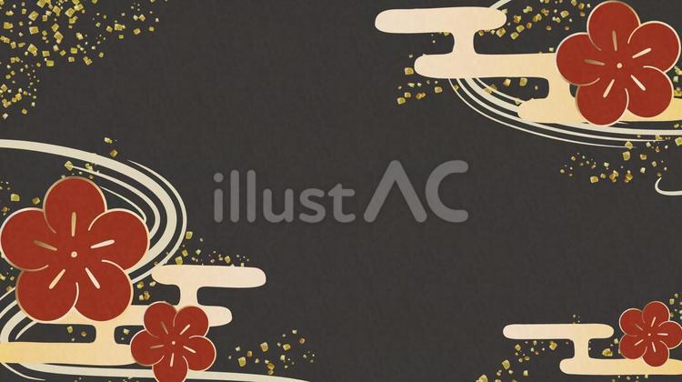 【和柄】背景素材（梅） 背景,和柄,花柄のイラスト素材