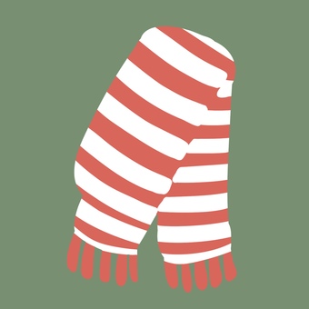 赤いしましまのマフラー マフラー,しましま,赤,ボーダー,防寒具のイラスト素材