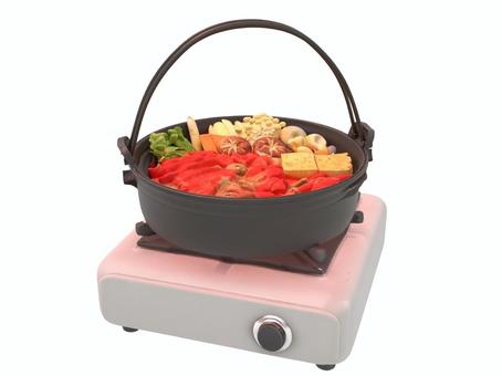 冬の代表的な味覚の鍋物での牛肉のすき焼き すき焼き,鍋物,冬,味覚,牛肉,食事,料理のイラスト素材