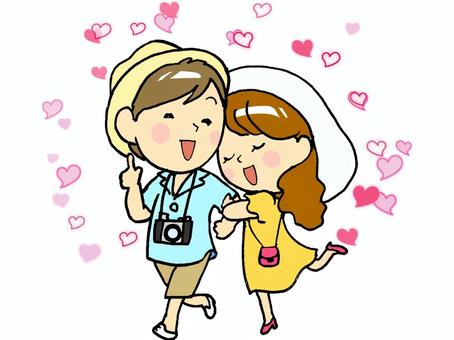 Newlywed travel, JPG, PNG and AI Newlywed travel, 人物, 女子, 新婚夫婦, JPG, PNG and AI