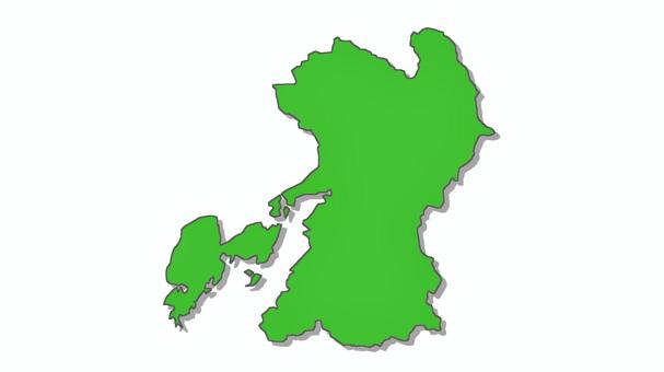 地図②　熊本県 熊本,熊本県,地図,マップ,九州,挿絵,ワンポイント,九州地方,地方,地域のイラスト素材