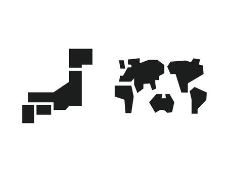 日本和世界圖標, JPG, PNG 和 EPS 日本和世界圖標, 世界, 世界地圖, 日本, JPG, PNG 和 EPS