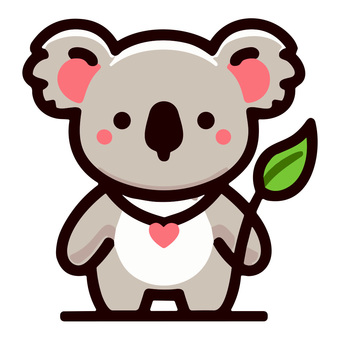 Koala standing cutely, , JPG and PNG