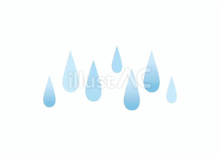 こどもの雷様用_雨 雨,しとしと,雨粒のイラスト素材