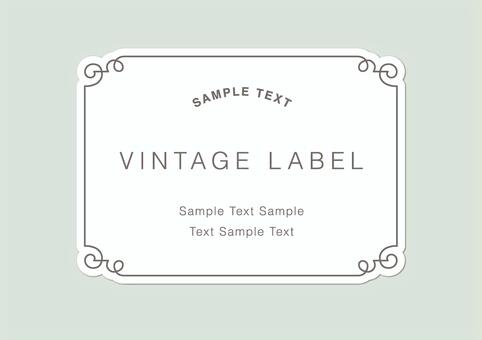 ビンテージフレームラベルくすみカラー13 フレーム,ビンテージ,ラベル,シンプル,枠,囲い,囲み,飾り罫,飾り枠,単品のイラスト素材