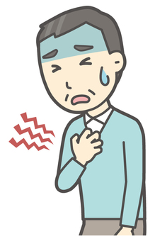 ニット中年男性-073-バスト  ニット中年男性-073-バスト 症状,おじさん,男性,中年,お父さん,パパ,シニア,ミドルエイジ,人物,かわいいのイラスト素材