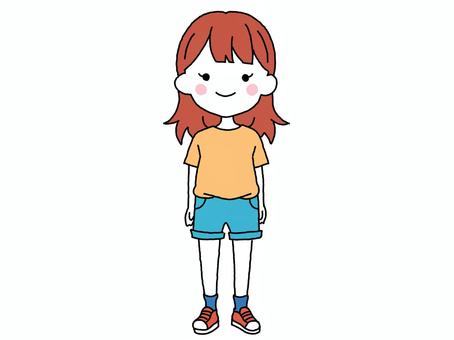 小学生の女の子（全身）