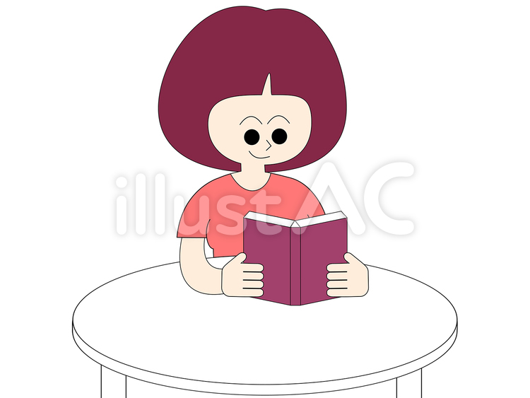 本を読む女性 本を読む女性 本,読む,読書のイラスト素材