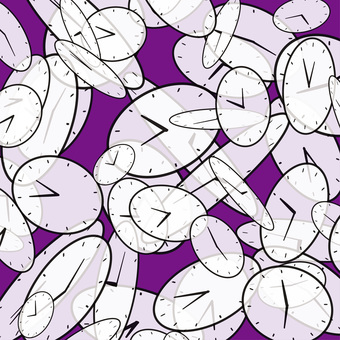 タイムトラベル　 時計,タイムトラベル,針,回る,沢山,変形,時間,経過,背景,紫のイラスト素材