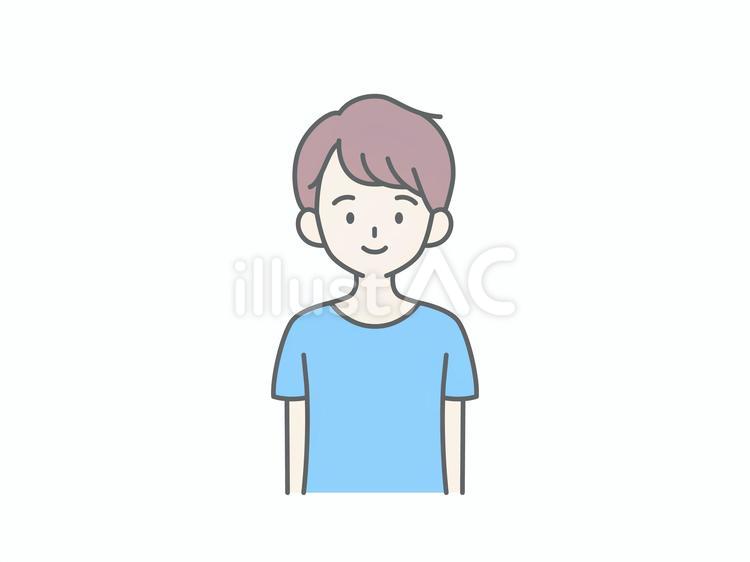直立する小学生の男の子（息子） 人物,子供,男の子のイラスト素材