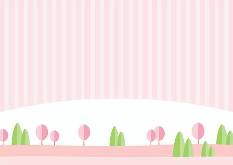 春の桜の風景 春の背景素材 春,桜,背景,さくら,花,桜の木,3月,4月,木,桜並木のイラスト素材