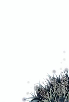 喪中はがき野草白背景 喪中はがき,年賀状,背景,挨拶,テンプレート,葉書,素材,フレーム,白背景,文字なしのイラスト素材