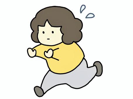 走る人（逃げる） 逃げる,逃走,避難,走る,回避,追いかける,探す,捜索,慌てる,パニックのイラスト素材