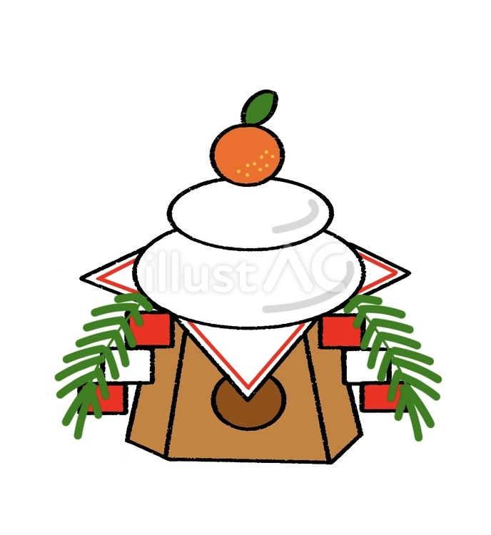 鏡もち 鏡もち,お正月,飾りのイラスト素材