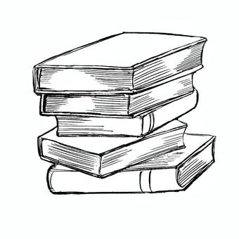 積み上がった本 本,資料,調べ物,小物,辞典,勉強,積む,ハードカバー,図書のイラスト素材