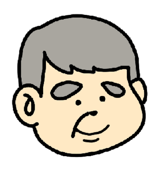 おじいさん（にっこり） おじいさん,シルバー,にっこり,喜怒哀楽,シンプルのイラスト素材
