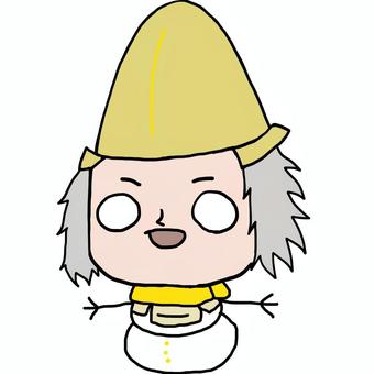 ゆるい前田利家 ゆきだるまさん 前田利家,犬千代,槍の又左衞門,槍の又左,大名,五大老,加賀百万石,戦国,時代,室町時代のイラスト素材