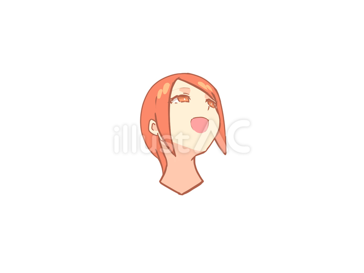 見上げる顔 顔,表情,挿絵のイラスト素材