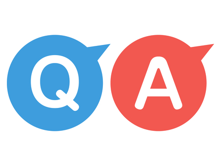 シンプルなQ＆A　ふきだし左下セット クイズ,ｑ＆ａ,q,クエスチョン,質問,青,a,アンサー,答え,赤のイラスト素材