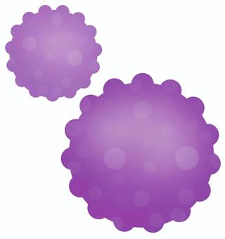 風邪やコロナやインフルエンザのウィルス ウィルス,風邪,コロナ,インフルエンザ,アイコン,病気,ウィルス拡大図,拡大図,医療,風邪予防のイラスト素材