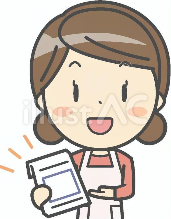 wo主婦aL55d喜1bシ 女性,お母さん,薬のイラスト素材