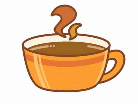 スープカップ(オレンジ) スープカップ(オレンジ) カップ,コーヒーカップ,マグカップ,スープカップ,オレンジ,コーヒー,ココア,ホットコーヒー,ホットココア,オニオンスープのイラスト素材
