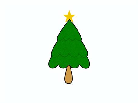 ツリー07 線あり ツリー,木,森,林,自然,シンプル,白背景,素材,手書き,手描きのイラスト素材