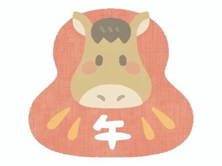 午年の馬のだるまさん