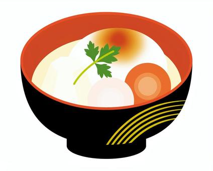 Zoni white miso black, JPG, PNG and AI Zoni white miso black, noodles, kansai style, pills, JPG, PNG and AI