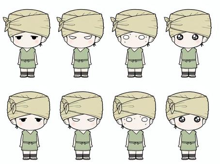 弥生時代男性② 男性,全身,２頭身,弥生時代,貫頭衣,歴史,日本史,直立のイラスト素材