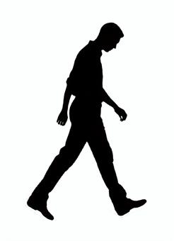 しょんぼり歩く人のシルエット しょんぼり歩く人のシルエット しょんぼり,歩く,落ち込む,落胆,下向き,足元,注意,失望,シルエット,男性のイラスト素材