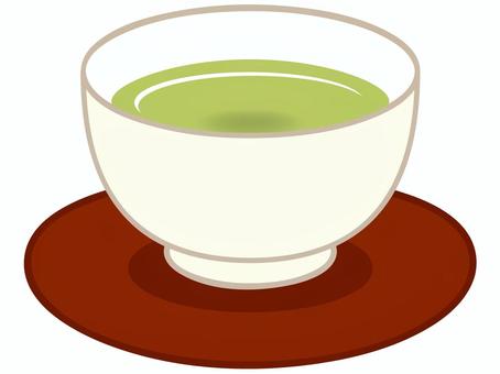 Japanese tea icon poured into a teacup with a teacup, thé japonais, thé vert, une tasse de thé, JPG, PNG and AI