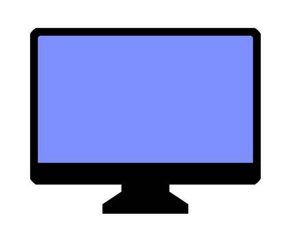 テレビ（デスクトップ） モニター,テレビ,横長,デスクトップ,長方形,液晶,映像,番組,インテリア,生活のイラスト素材