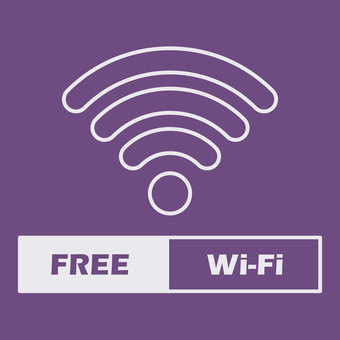 イラスト素材掲示板：フリーWi-Fi wiーfi,アイコン,看板,インターネット,携帯電話,スマートフォン,コンピュータ,ネットワーク,lan,張り紙のイラスト素材