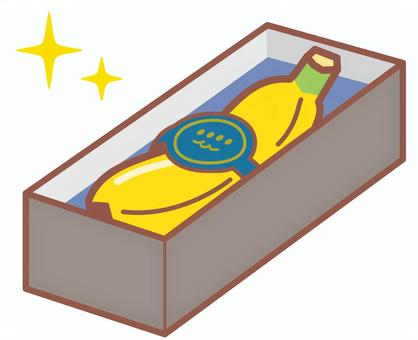 高級バナナ箱入り一本 バナナ,高級,プレミアム,高い,贈答,果物,箱入り,箱,一本,ラベルのイラスト素材
